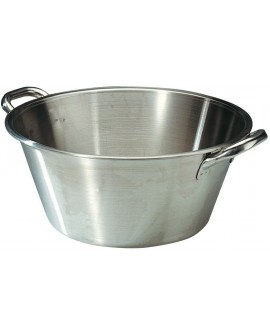 bassine landaise inox à anses 47 cm