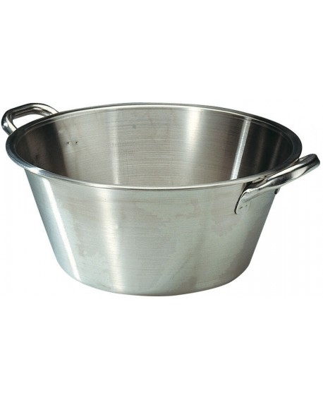 bassine landaise inox à anses 54 cm