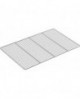 grille plate inox GN 2/1 65x53 cm renforcée