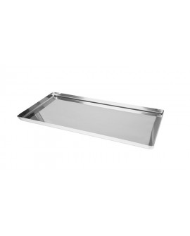 plaque pâtissière inox bords droits 60x40 cm