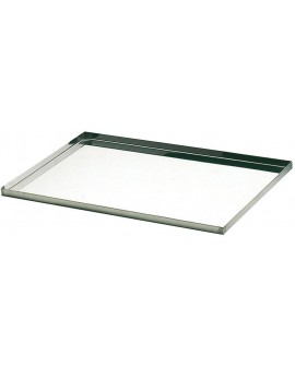 plaque pâtissière inox bords droits GN 1/1 53x32.5 cm
