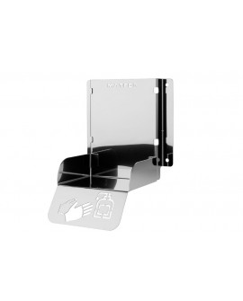 Support mural tout inox pour flacon de gel hydroalcoolique