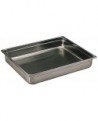 bac gastronorme plein inox - sans anse - GN 2/1 profondeur 4 cm
