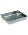 bac gastronorme plein inox - avec anses escamotables - GN 2/1 profondeur 10 cm