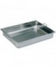 bac gastronorme plein inox - avec anses escamotables - GN 2/1 profondeur 15 cm