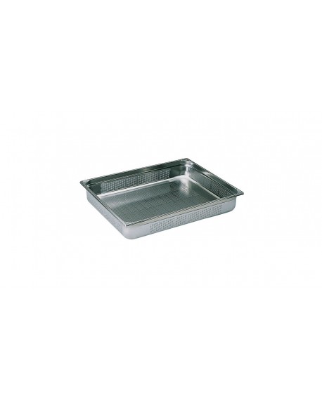bac gastronorme perforé inox - sans anse - GN 2/1 profondeur 15 cm