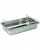 bac gastronorme plein inox - avec anses panier - GN 1/1 profondeur 15 cm