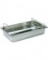 bac gastronorme plein inox - avec anses panier - GN 1/1 profondeur 15 cm