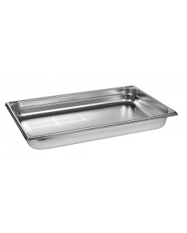 bac gastronorme perforé inox - sans anse - GN 1/1 profondeur 6.5 cm