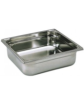 bac gastronorme plein inox - sans anse - GN 2/3 profondeur 200 cm