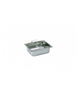 bac gastronorme plein inox - avec anses escamotables - GN 1/2 profondeur 20 cm