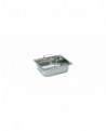 bac gastronorme plein inox - avec anses escamotables - GN 1/2 profondeur 20 cm