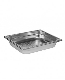 bac gastronorme perforé inox - sans anse - GN 1/2 profondeur 6.5 cm