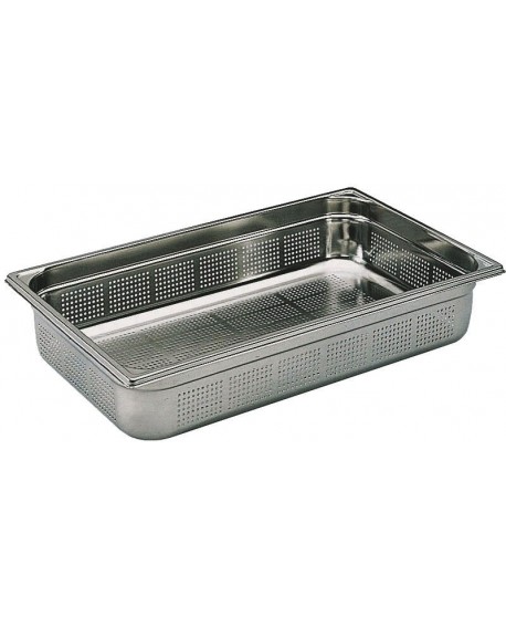 bac gastronorme perforé inox - sans anse - GN 1/2 profondeur 10 cm
