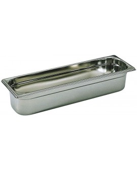 bac gastronorme plein inox - sans anse - GN 2/4 profondeur 4 cm