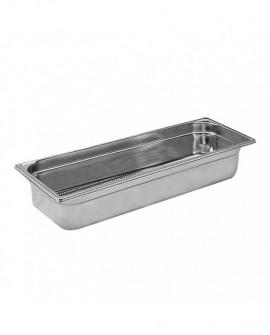 bac gastronorme perforé inox - sans anse - GN 2/4 profondeur 10 cm
