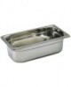 bac gastronorme plein inox - sans anse - GN 1/3 profondeur 4 cm