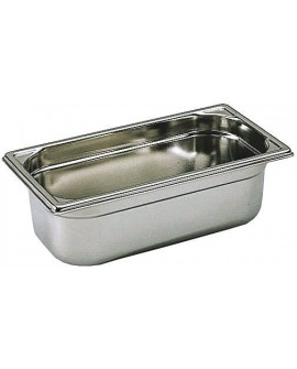 bac gastronorme plein inox - sans anse - GN 1/3 profondeur 4 cm