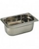 bac gastronorme plein inox - sans anse - GN 1/4 profondeur 4 cm