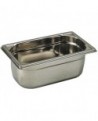 bac gastronorme plein inox - sans anse - GN 1/4 profondeur 10 cm