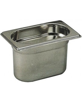 bac gastronorme plein inox - sans anse - GN 1/9 profondeur 10 cm