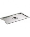couvercle inox avec poignée GN 1/1 - pour bac gastronorme avec anses fixes ou escamotables