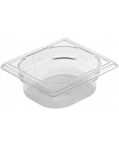 Cristal Plus bac gastronorme en copolyester - GN 1/6 profondeur 10 cm