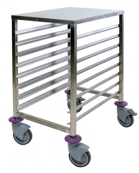 chariot bas inox 8 niveaux 600x400