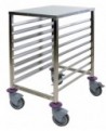 chariot bas inox 8 niveaux 600x400