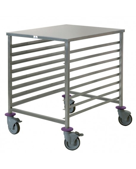 chariot de fermentation inox 60x80 cm entrée 600 8 niveaux