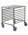 chariot de fermentation inox 60x80 cm entrée 600 8 niveaux