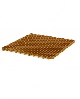 lot de 4 dalles de caillebotis nid d'abeille 1 m² - 50x50x2 cm