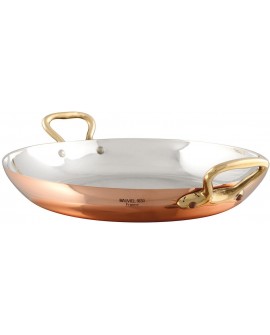 Elégance cuivre-inox plat rond 26 cm