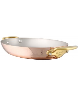 Elégance cuivre plat ovale 30 cm