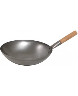 Wok manche bois 35 cm