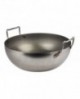 bassine à friture en tôle d'acier noire sans panier 40 cm