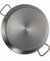 plat à paëlla acier poli à anses 36 cm