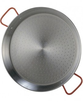 plat à paëlla acier poli à anses 70 cm