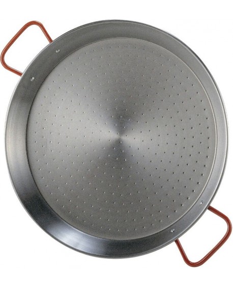 plat à paëlla acier poli à anses 70 cm