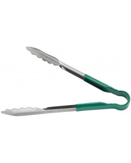 pince feuille de chêne inox manche vert 24 cm