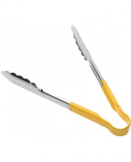 pince feuille de chêne inox manche jaune 24 cm
