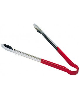 pince feuille de chêne inox manche rouge 40 cm
