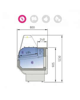 VITRINE REFRIGEREE PROF.80x200CM - DOCRILUC